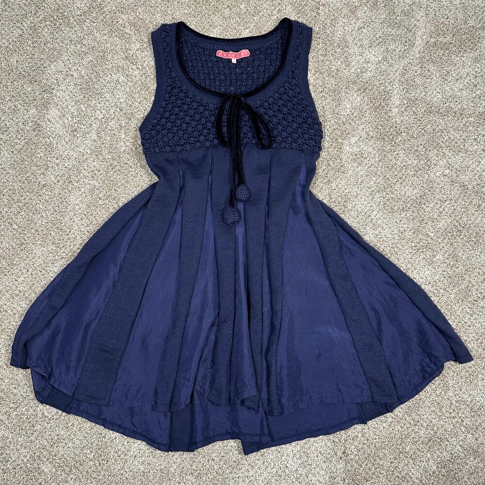 Medium Manoush Wool/Silk Babydoll Crochet Dress